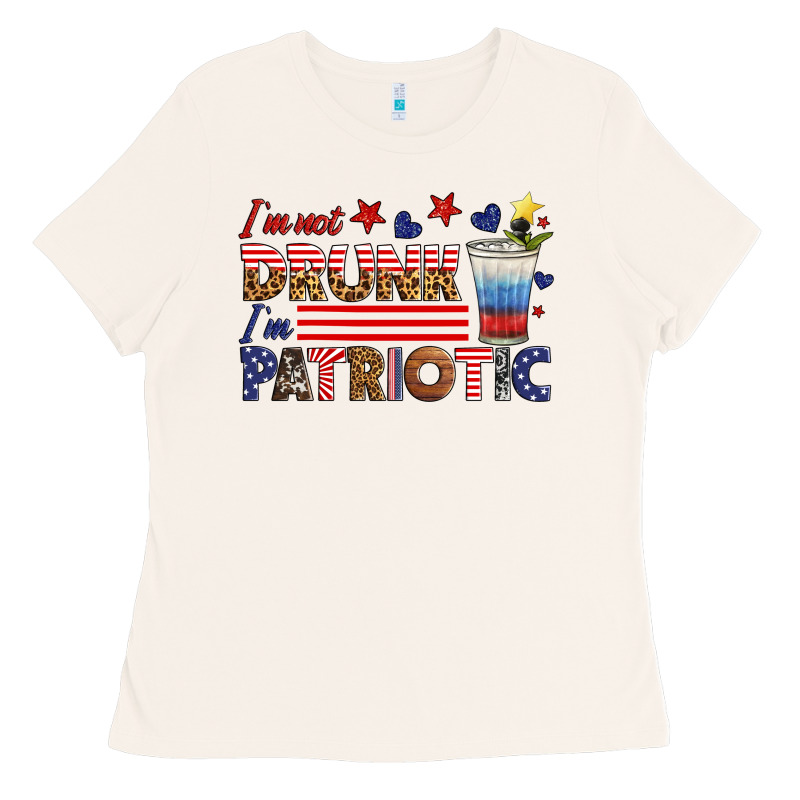 I'm Not Drunk I'm Patriotic Ladies Tee by HRA Design Shop | Teevron