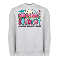 Heather Grey nursing student no sleep no money no life Heavyweight Sweatshirt - MaliasSmallBusiness