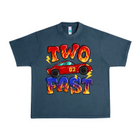Midnight Navy two fast boys birthday racing car Urban Heavy Tee - MaliasSmallBusiness