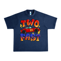 Navy two fast boys birthday racing car Urban Heavy Tee - MaliasSmallBusiness