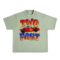 Oil Green two fast boys birthday racing car Urban Heavy Tee - MaliasSmallBusiness