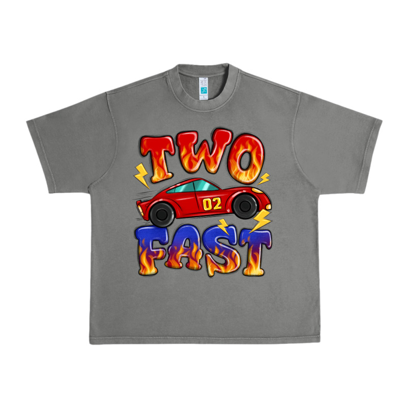 Two Fast Boys Birthday Racing Car Urban Heavy Tee by MaliasSmallBusiness | Teevron