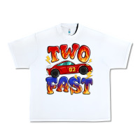 White two fast boys birthday racing car Urban Heavy Tee - MaliasSmallBusiness