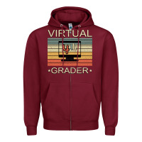 Burgundy Virtual 4th Grader Zipper Hoodie - Bettercallsaul