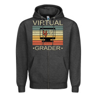 Charcoal Heather Virtual 4th Grader Zipper Hoodie - Bettercallsaul