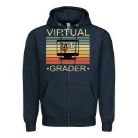Navy Virtual 4th Grader Zipper Hoodie - Bettercallsaul