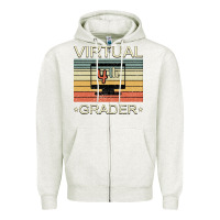 Oatmeal Heather Virtual 4th Grader Zipper Hoodie - Bettercallsaul