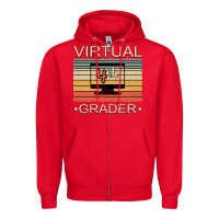 Red Virtual 4th Grader Zipper Hoodie - Bettercallsaul
