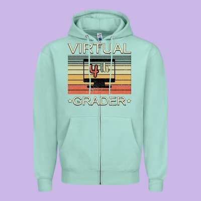 Virtual 4th Grader Zipper Hoodie Designed By Bettercallsaul