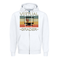 White Virtual 4th Grader Zipper Hoodie - Bettercallsaul