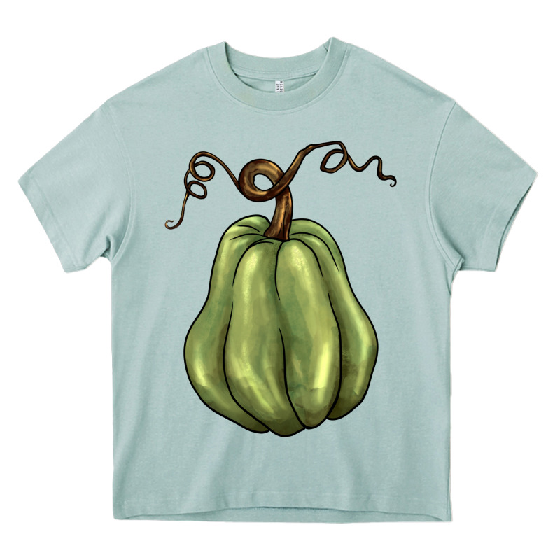 Gourd Green Pumpkin Heavy Core Tee by BarkalooDesign | Teevron
