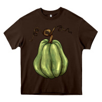 Chocolate Brown gourd green pumpkin Heavy Core Tee - BarkalooDesign