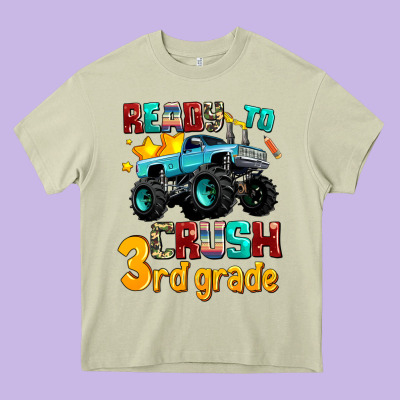 Ready To School Crush 3rd Grade Heavy Core Tee Designed By Adodesignshop