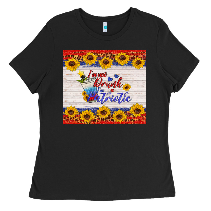 I'm Not Drunk I'm Patriotic Ladies Tee by HRA Design Shop | Teevron