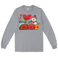 Heather Grey i love being a nana Long Sleeve Tee - MaliasSmallBusiness