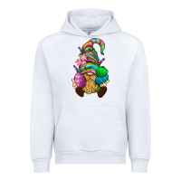White Easter Holding Eggs Gnome Urban Hoodie - BundleAndBundleShop