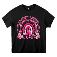 Black heal cancer rainbow Heavy Core Tee - JahusDesignShop