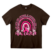 Chocolate Brown heal cancer rainbow Heavy Core Tee - JahusDesignShop