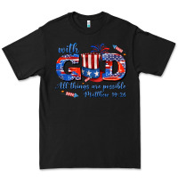 Black with god all things are possible usa Premium Tee - AdoDesignShop