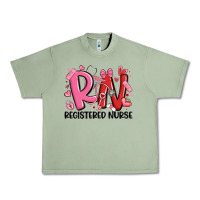Oil Green rn registered nurse valentines day Urban Heavy Tee - MaliasSmallBusiness