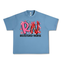 Pebble Blue rn registered nurse valentines day Urban Heavy Tee - MaliasSmallBusiness
