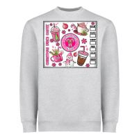 Heather Grey christmas vibes coffee Heavyweight Sweatshirt - MaliasSmallBusiness