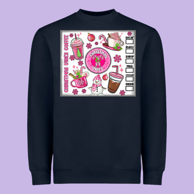 Christmas Vibes Coffee Heavyweight Sweatshirt Designed By Maliassmallbusiness