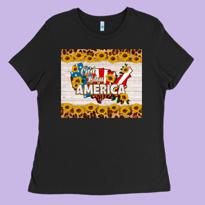 God Bless America Ladies Tee Designed By Hra Design Shop