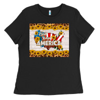 Black god bless america Ladies Tee - HRA Design Shop