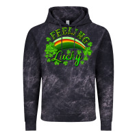 Cloud Black Feeling lucky with rainbow Vintage Hoodie - RanaPortraitStore