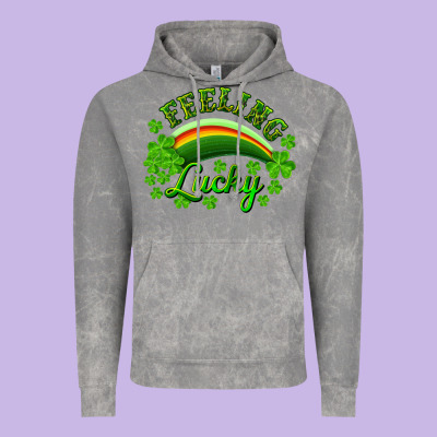 Feeling Lucky With Rainbow Vintage Hoodie Designed By Ranaportraitstore