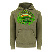 Vintage Olive Feeling lucky with rainbow Vintage Hoodie - RanaPortraitStore