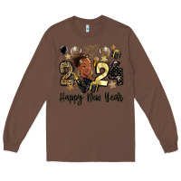 Chestnut 2024 happy new year black woman Long Sleeve Tee - MaliasSmallBusiness