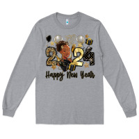 Heather Grey 2024 happy new year black woman Long Sleeve Tee - MaliasSmallBusiness