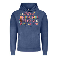 Vintage Denim call me antisocial but please don't call me Vintage Hoodie - MaliasSmallBusiness