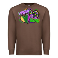 Chestnut mardi gras heart Premium Sweatshirt - CowGirlArtShop