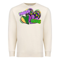 Sandshell mardi gras heart Premium Sweatshirt - CowGirlArtShop