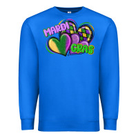 True Royal mardi gras heart Premium Sweatshirt - CowGirlArtShop