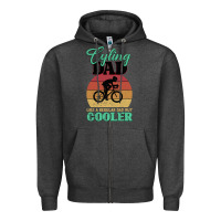 Charcoal Heather Mens Cycling Dad Bike Rider Cyclist Father s Day Gift Funny Zipper Hoodie - Bettercallsaul