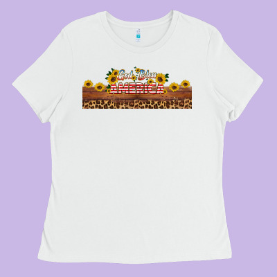 God Bless America Libbey Cup Ladies Tee Designed By Hra Design Shop