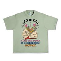 Oil Green a well read woman is a dangerous creature Urban Heavy Tee - MaliasSmallBusiness