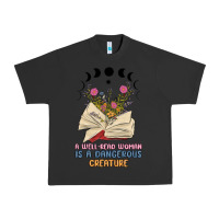 Pigment Black a well read woman is a dangerous creature Urban Heavy Tee - MaliasSmallBusiness