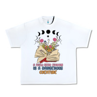White a well read woman is a dangerous creature Urban Heavy Tee - MaliasSmallBusiness