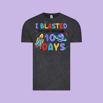 I Blasted My Way Through 100 Days Vintage Tee Designed By Maliassmallbusiness