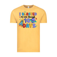 Vintage Mustard i blasted my way through 100 days Vintage Tee - MaliasSmallBusiness