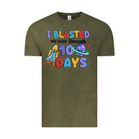 Vintage Olive i blasted my way through 100 days Vintage Tee - MaliasSmallBusiness