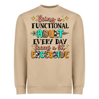 Mushroom being a functional adult every day seems  a bit ex Heavyweight Sweatshirt - MaliasSmallBusiness