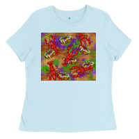 Baby Blue mardi gras crawfish king cake Ladies Tee - RanaPortraitStore