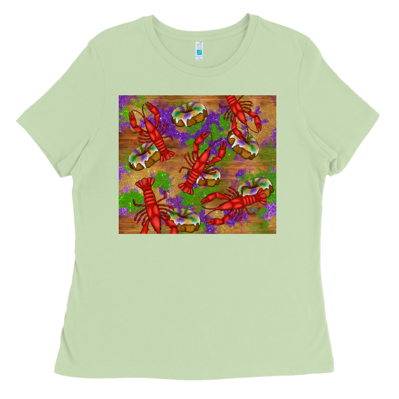 Mardi Gras Crawfish King Cake Ladies Tee by RanaPortraitStore | Teevron