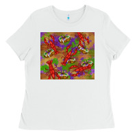 White mardi gras crawfish king cake Ladies Tee - RanaPortraitStore
